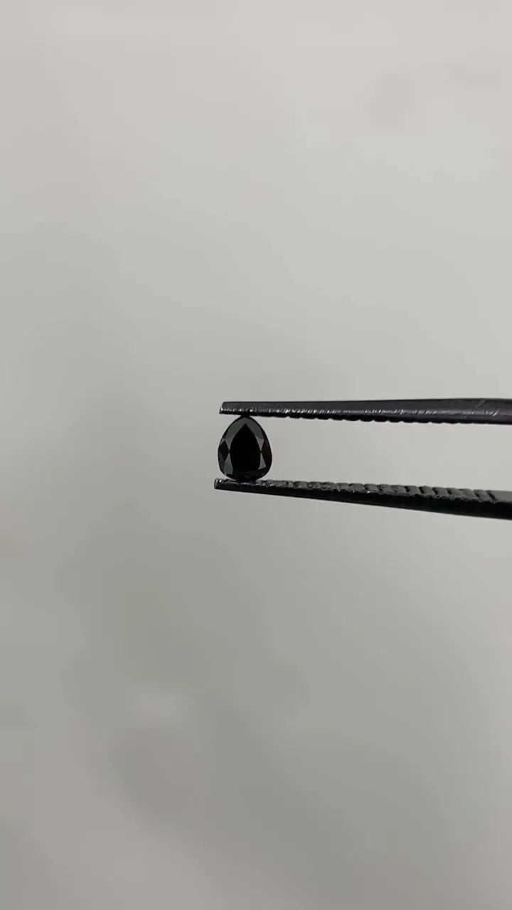 0.16ct Pear Natural Diamond (Colour Fancy Black, Clarity VVS2, Cut EX, Uncertified)