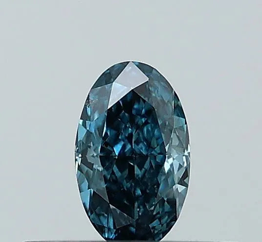 0.23ct Oval Lab Grown Diamond (Colour Fancy Vivid Blue, Clarity VS1, Uncertified)