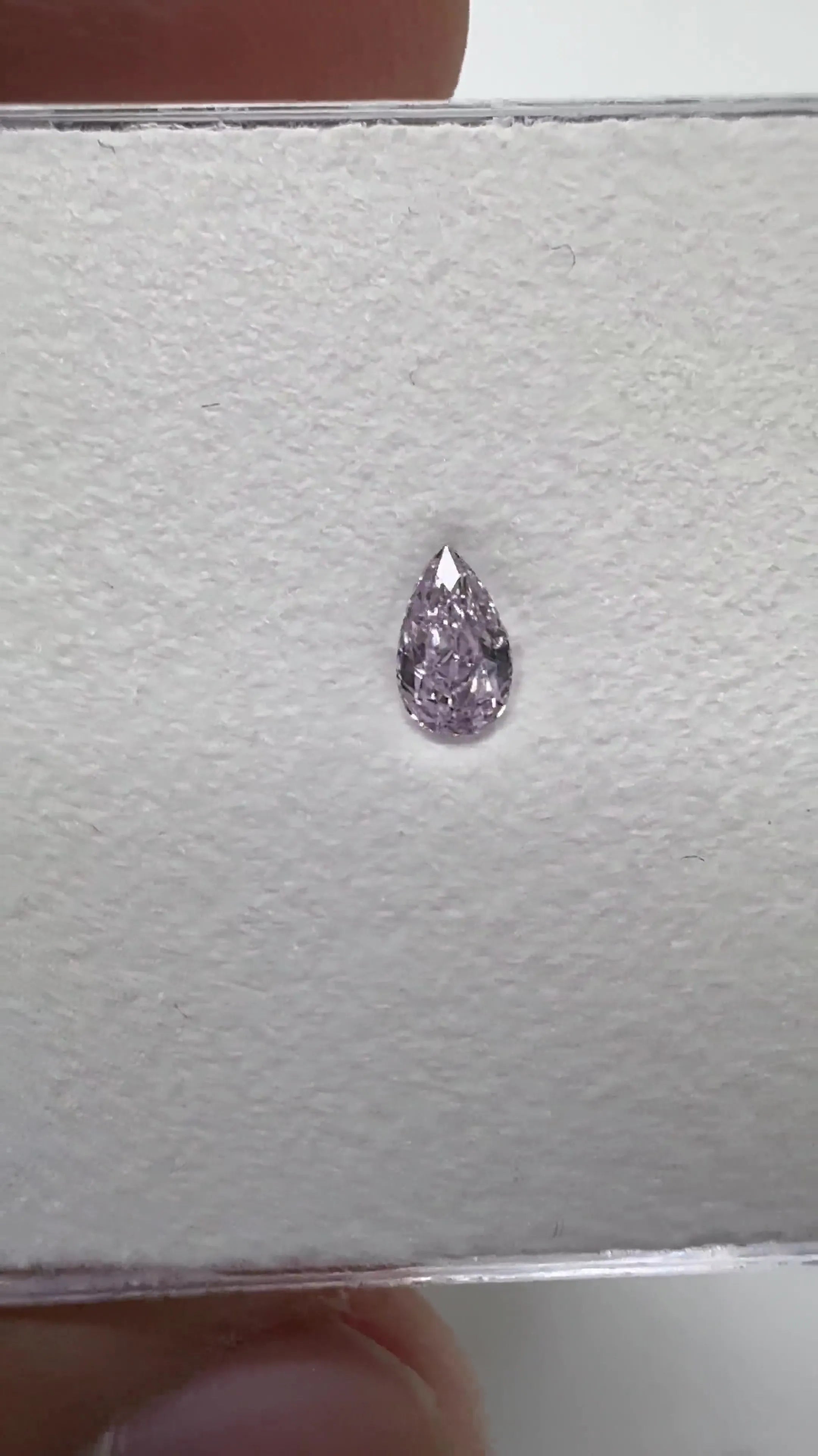 0.31ct Pear Natural Diamond (Colour Fancy Pink Purple, Clarity VS1, GIA Certified)