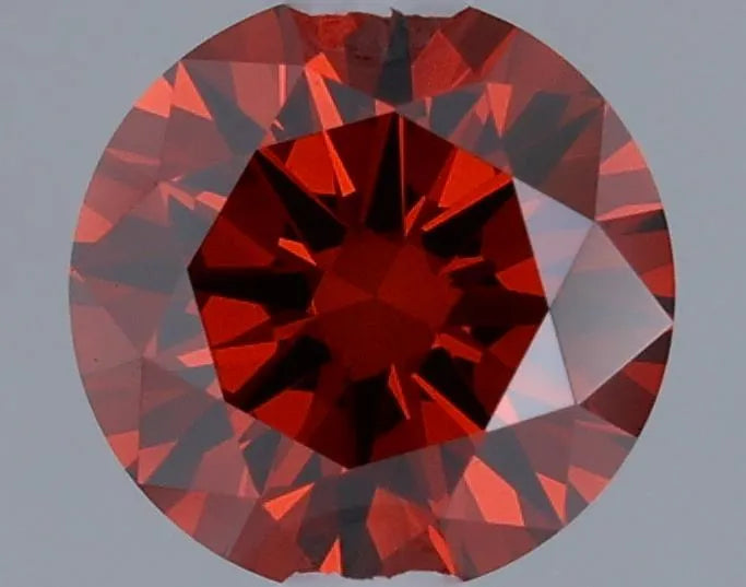 0.32ct Round Lab Grown Diamond (Colour Fancy Vivid Reddish Orange, Clarity VVS1, Cut EX, IGI Certified)