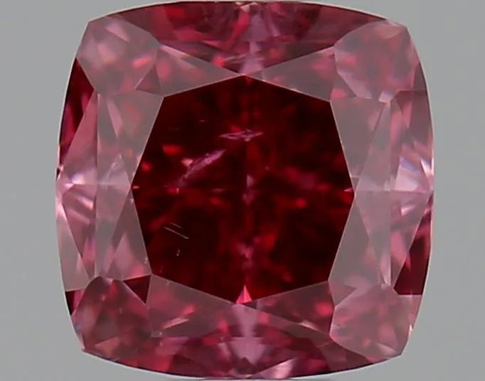 0.38ct Cushion brilliant Natural Diamond (Colour Fancy Red, Clarity SI2, GIA Certified)