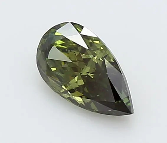 0.41ct Pear Lab Grown Diamond (Colour Fancy Deep Green, Clarity SI1, IGI Certified)