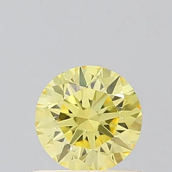 0.50ct Round Lab Grown Diamond (Colour Fancy Vivid Yellow, Clarity VS1, Cut ID, IGI Certified)