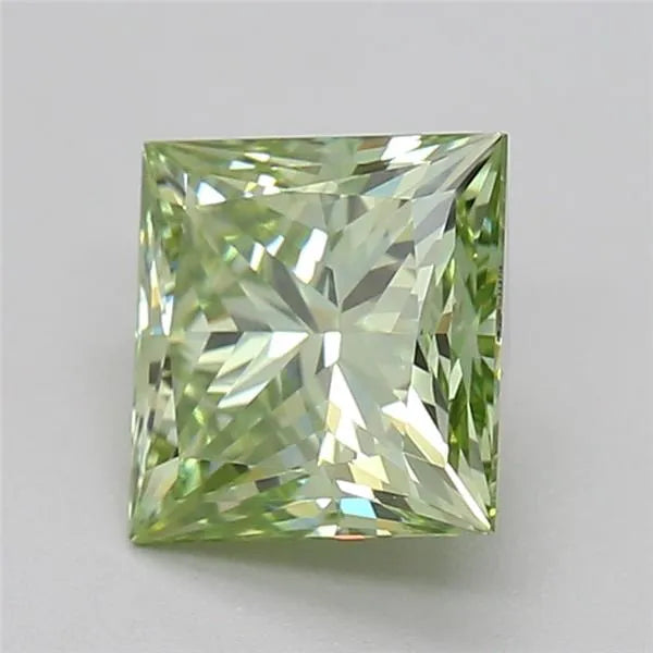 0.81ct Princess Lab Grown Diamond (Colour Fancy Intense Green, Clarity VS1, Cut GD, IGI Certified)