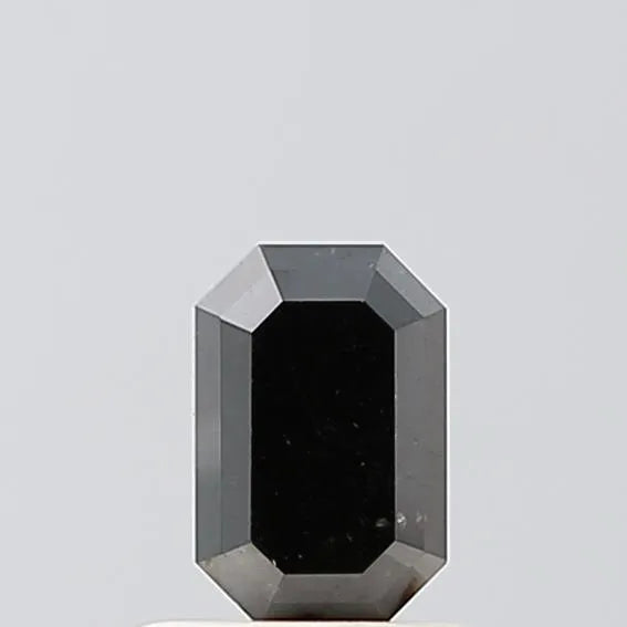 0.88ct Emerald Natural Diamond (Colour Black, Clarity VS1, Cut EX, Uncertified)