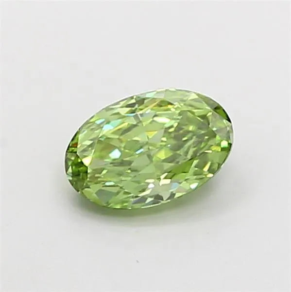 0.98ct Oval Lab Grown Diamond (Colour Fancy Vivid Green, Clarity VS1, IGI Certified)