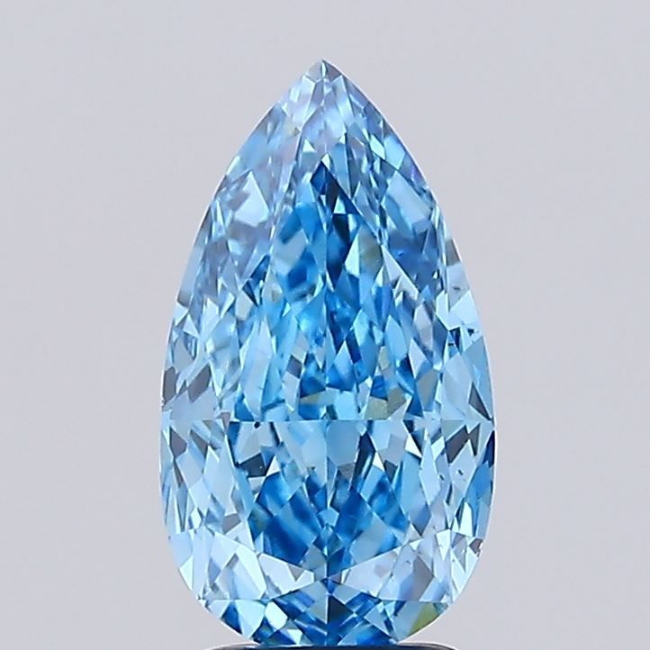 3.07 Carat Pear Cut Fancy Blue