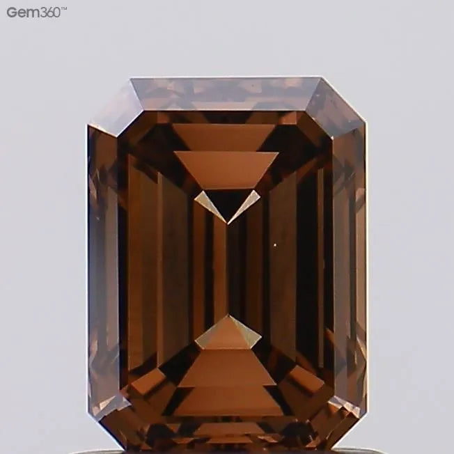 0.55ct Emerald Lab Grown Diamond (Colour Fancy Brown, Clarity VS1, Uncertified)