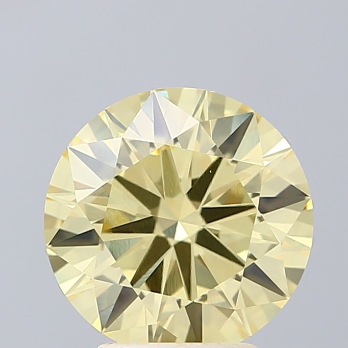 3 Carat Round Cut Fancy Yellow