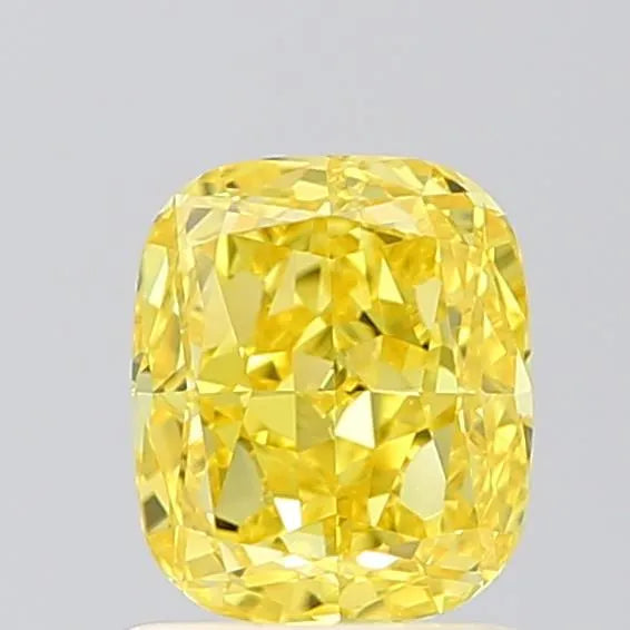 1.00ct Cushion modified Lab Grown Diamond (Colour Fancy Vivid Yellow, Clarity VVS2, IGI Certified)