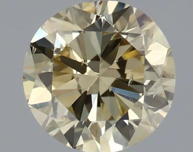 1.00ct Round Natural Diamond (Colour Fancy Brownish Yellow, Clarity I1, GIA Certified)