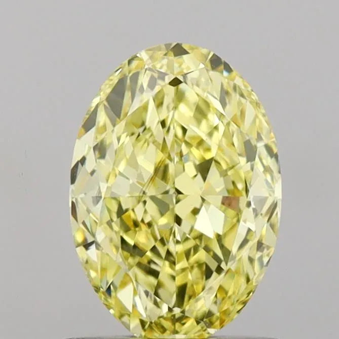 1.02ct Oval Lab Grown Diamond (Colour Fancy Intense Yellow, Clarity VS2, IGI Certified)