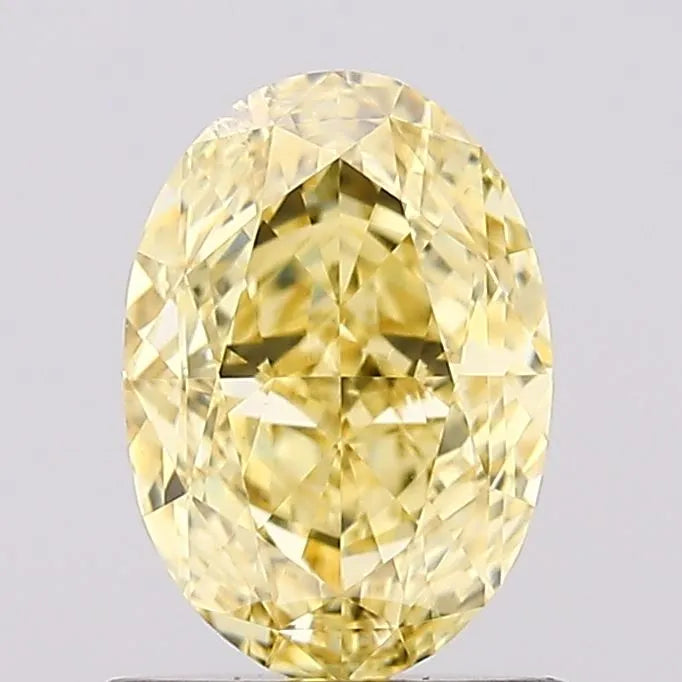 1.04ct Oval Lab Grown Diamond (Colour Fancy Vivid Yellow, Clarity VS2, IGI Certified)