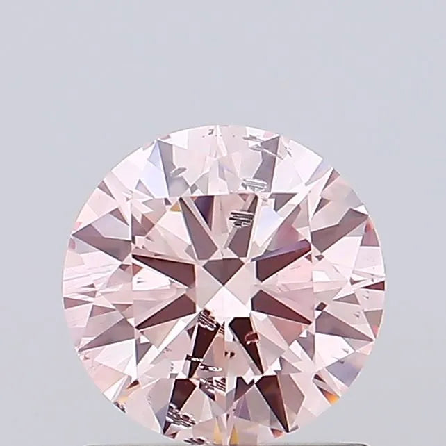 1.05ct Round Lab Grown Diamond (Colour Fancy Light Pink, Clarity SI1, Cut ID, IGI Certified)