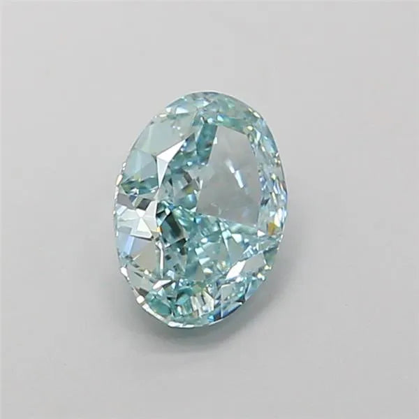 1.10ct Oval Lab Grown Diamond (Colour Fancy Intense Greenish Blue, Clarity IF, IGI Certified)
