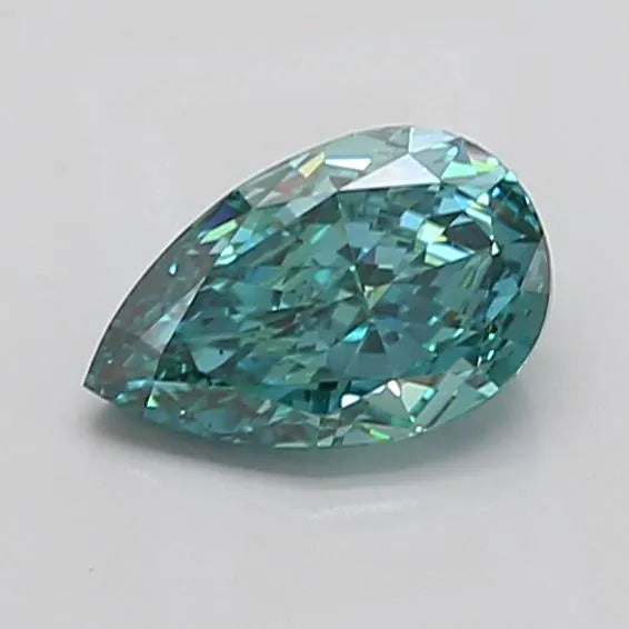 1.70ct Pear Lab Grown Diamond (Colour Fancy Vivid Blueish Green, Clarity VS2, IGI Certified)