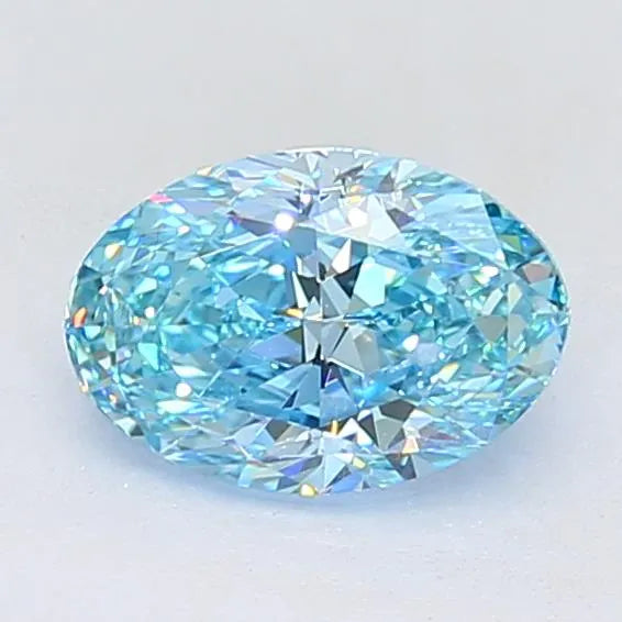 1.98ct Oval Lab Grown Diamond (Colour Fancy Vivid Blue, Clarity VVS2, IGI Certified)