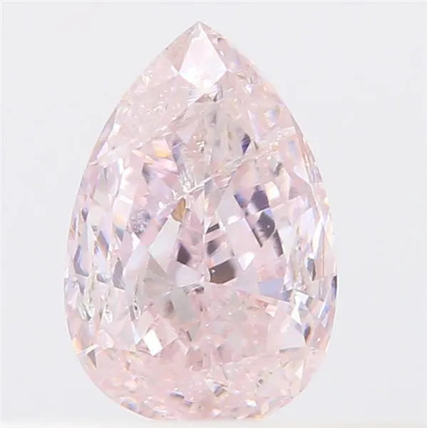 0.26ct Pear Natural Diamond (Colour Light Pink, Clarity I2, GIA Certified)