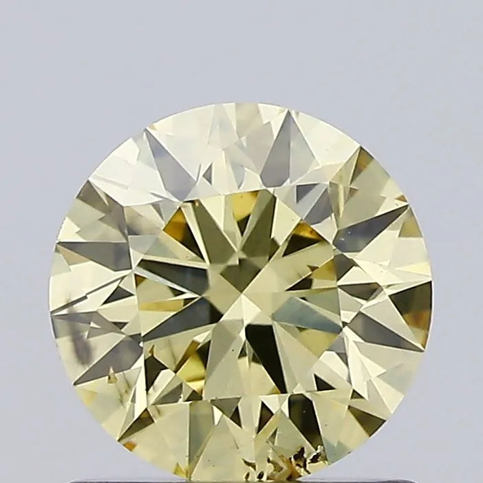 1.01ct Round Lab Grown Diamond (Colour Fancy Vivid Yellowish Yellow, Clarity SI2, Cut VG, Uncertified)