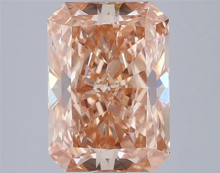 3.07ct Radiant Lab Grown Diamond (Colour Fancy Vivid Brown Pink, Clarity VS1, IGI Certified)