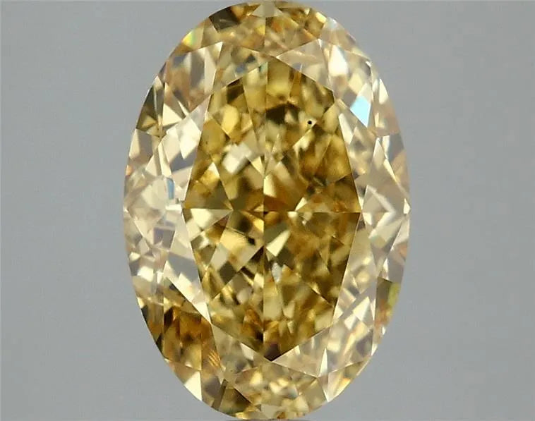 3.03ct Oval Lab Grown Diamond (Colour Fancy Intense Yellow, Clarity VS1, IGI Certified)