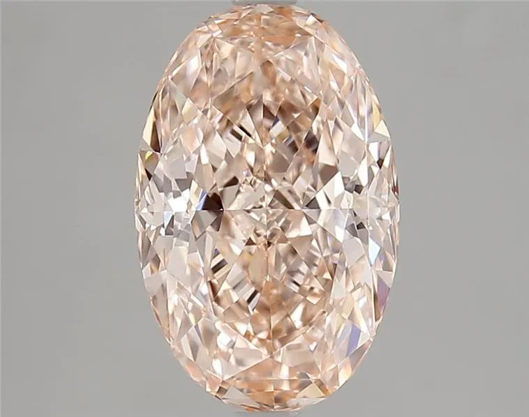 3.47ct Oval Lab Grown Diamond (Colour Fancy Vivid Pink, Clarity VVS2, IGI Certified)