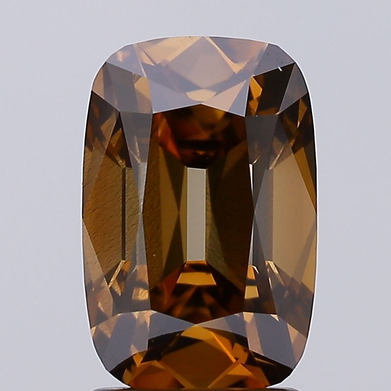 2.02 Carat Cushion Cut Fancy Brown