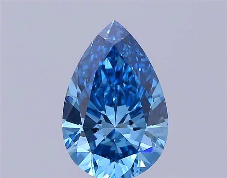 2.43ct Pear Lab Grown Diamond (Colour Fancy Vivid Blue, Clarity VS1, IGI Certified)