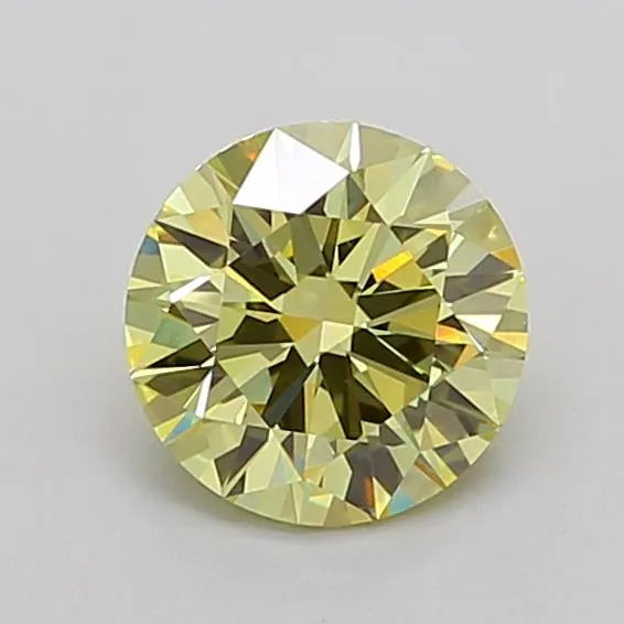1.57ct Round Lab Grown Diamond (Colour Fancy Yellow, Clarity VVS2, Cut ID, IGI Certified)
