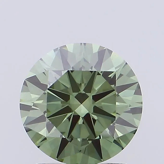 1.03ct Round Lab Grown Diamond (Colour Fancy Vivid Green, Clarity VS1, Cut EX, IGI Certified)