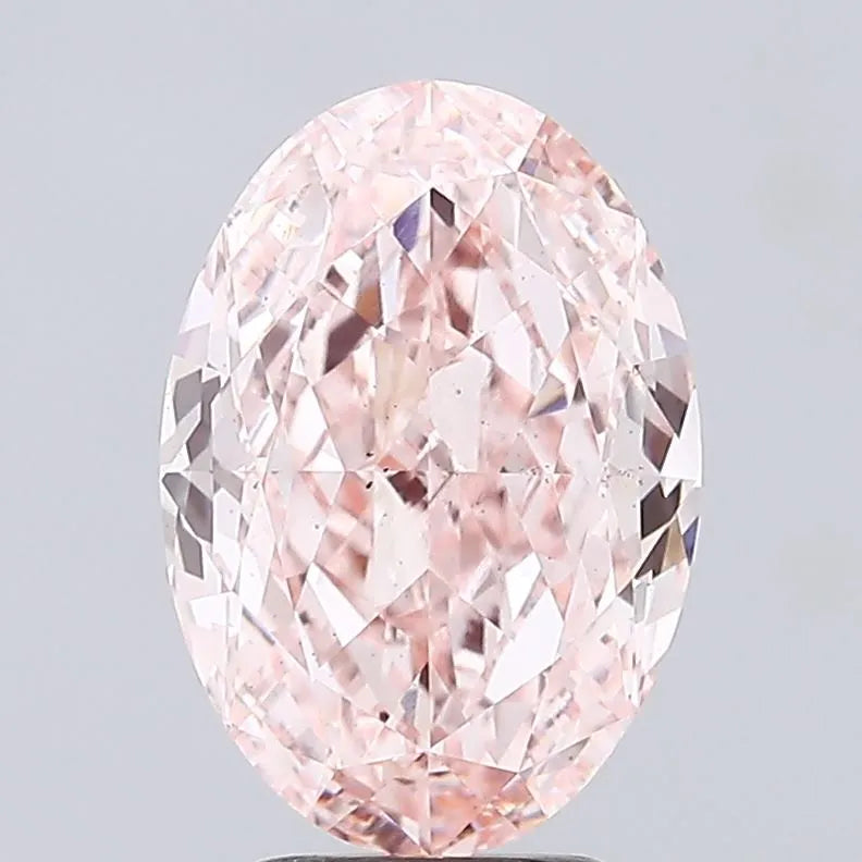 4.01ct Oval Lab Grown Diamond (Colour Fancy Intense Pink, Clarity VS2, IGI Certified)