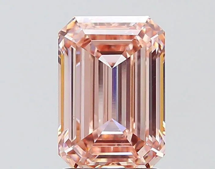 2.55ct Emerald Lab Grown Diamond (Colour Fancy Intense Brownish Pink, Clarity VS1, IGI Certified)