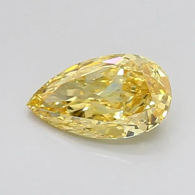 0.79ct Pear Lab Grown Diamond (Colour Fancy Vivid Yellow, Clarity VS1, Cut GD, IGI Certified)