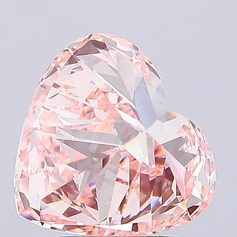 4.10ct Heart Lab Grown Diamond (Colour Fancy Intense Pink, Clarity VVS2, IGI Certified)