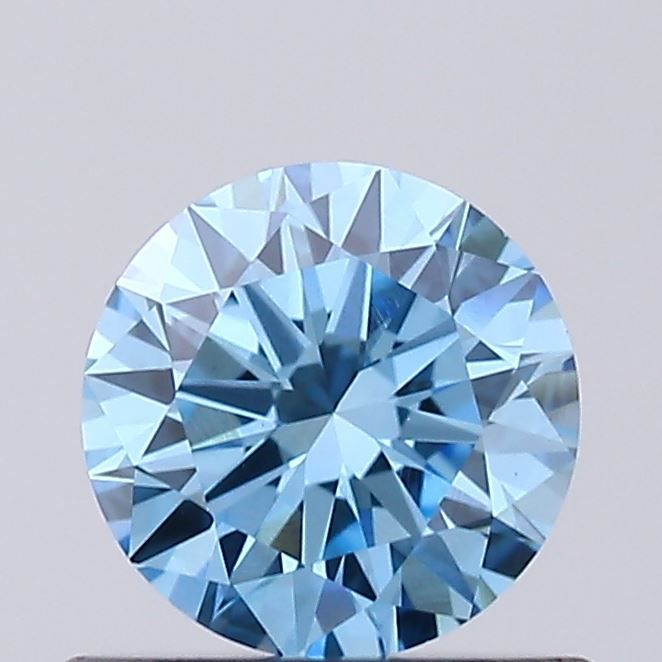 0.51 Carat Round Cut Fancy Blue