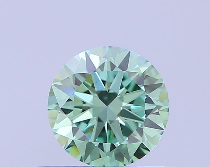 0.52 Carat Round Cut Fancy Green