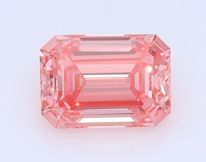 0.53 Carat Emerald Cut Fancy Pink