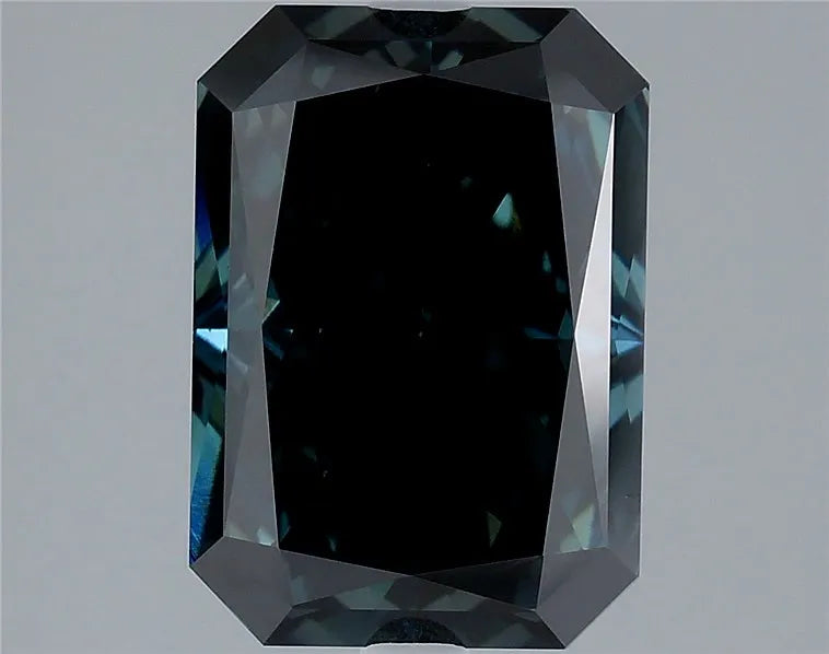 3.35ct Radiant Lab Grown Diamond (Colour Fancy Deep Blue Green, Clarity SI1, Cut VG, IGI Certified)