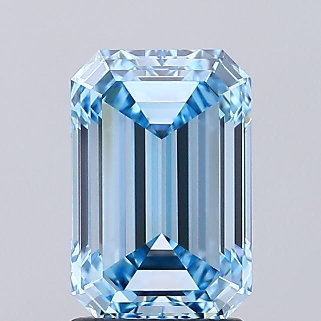 2.01 Carat Emerald Cut Fancy Blue