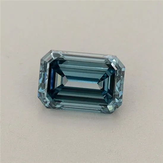 0.47ct Emerald Lab Grown Diamond (Colour Fancy Vivid Blue, Clarity VS1, IGI Certified)