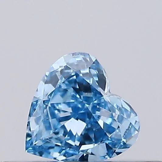 0.18ct Heart Lab Grown Diamond (Colour Fancy Vivid Blue, Clarity VVS2, IGI Certified)