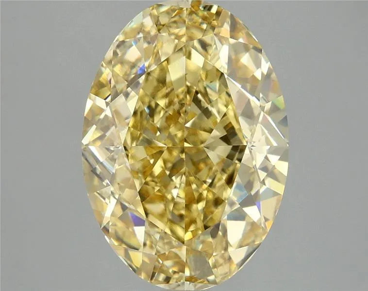 4.95ct Oval Lab Grown Diamond (Colour Fancy Vivid Yellow, Clarity VS2, IGI Certified)