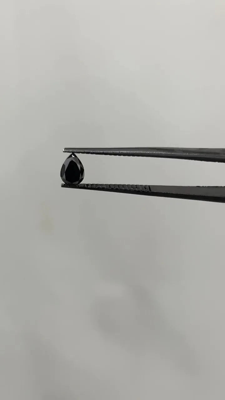 0.61ct Pear Natural Diamond (Colour Fancy Black, Clarity VVS2, Cut EX, Uncertified)