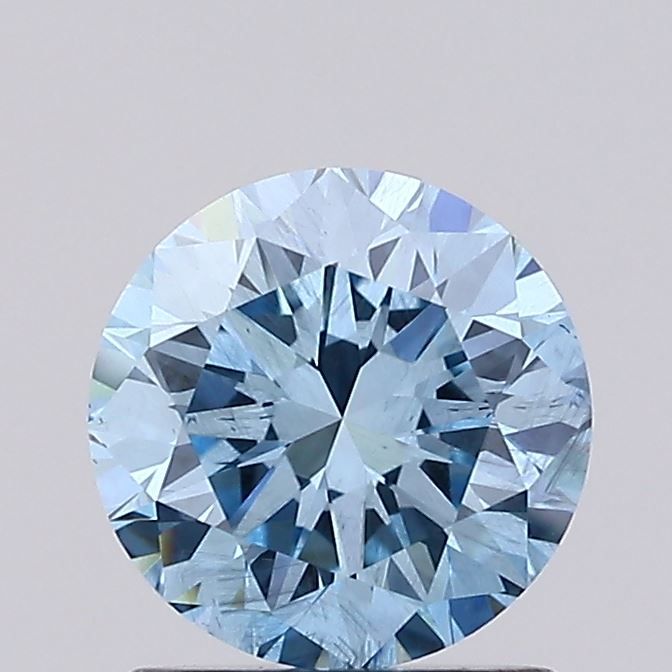 1.10 Carat Round Cut Fancy Blue