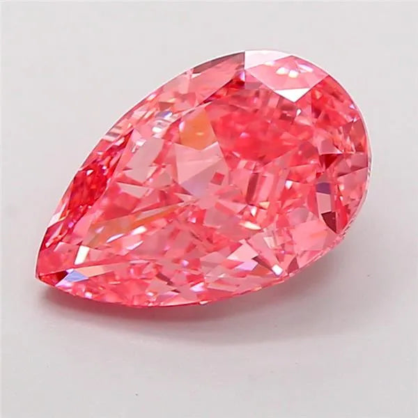 5.19ct Pear Lab Grown Diamond (Colour Fancy Vivid Pink, Clarity VS1, IGI Certified)