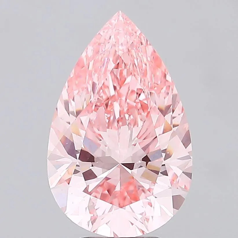5.31ct Pear Lab Grown Diamond (Colour Fancy Vivid Pink, Clarity VS1, IGI Certified)