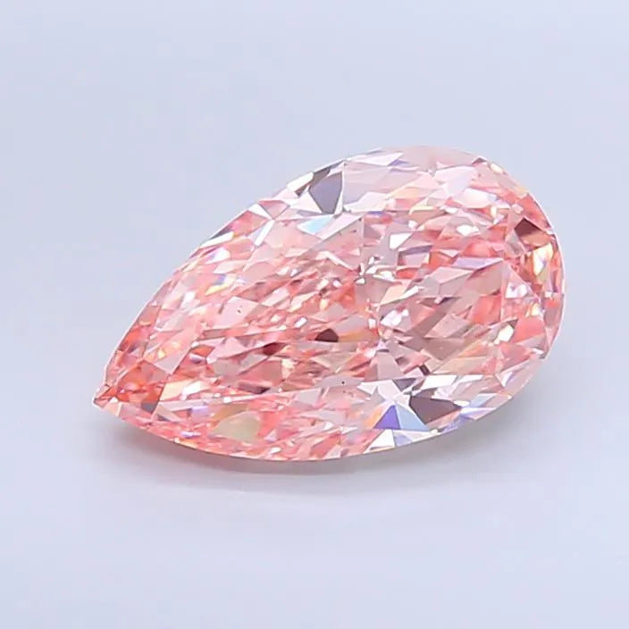 5.63ct Pear Lab Grown Diamond (Colour Fancy Vivid Pink, Clarity VS1, Uncertified)