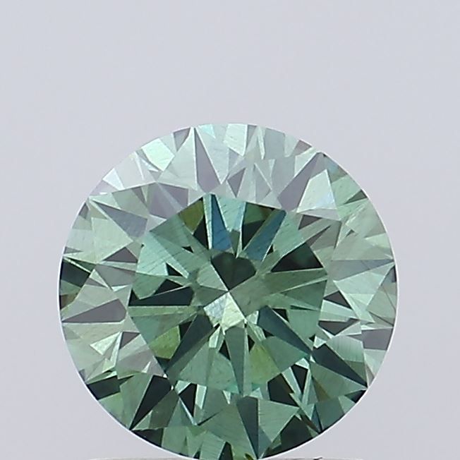 1.06 Carat Round Cut Fancy Green