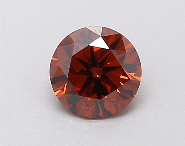 0.58 Carat Round Cut Fancy Orange
