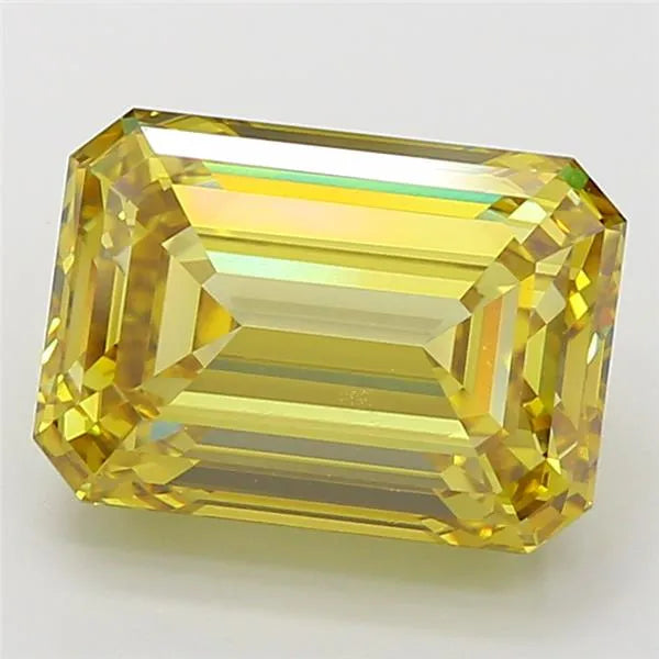 6.00ct Emerald Lab Grown Diamond (Colour Fancy Intense Yellow, Clarity VS1, IGI Certified)